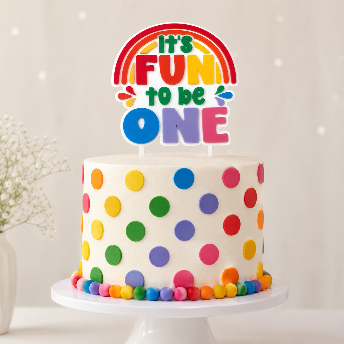 It's Fun to be One Cake Topper
