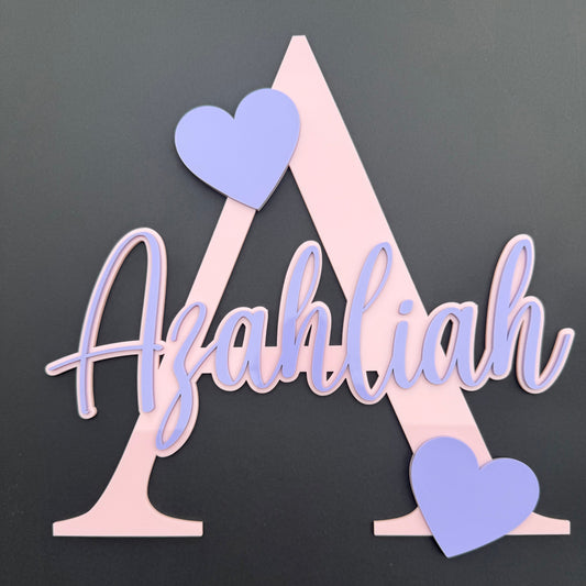 Capital Letter Name Plaque